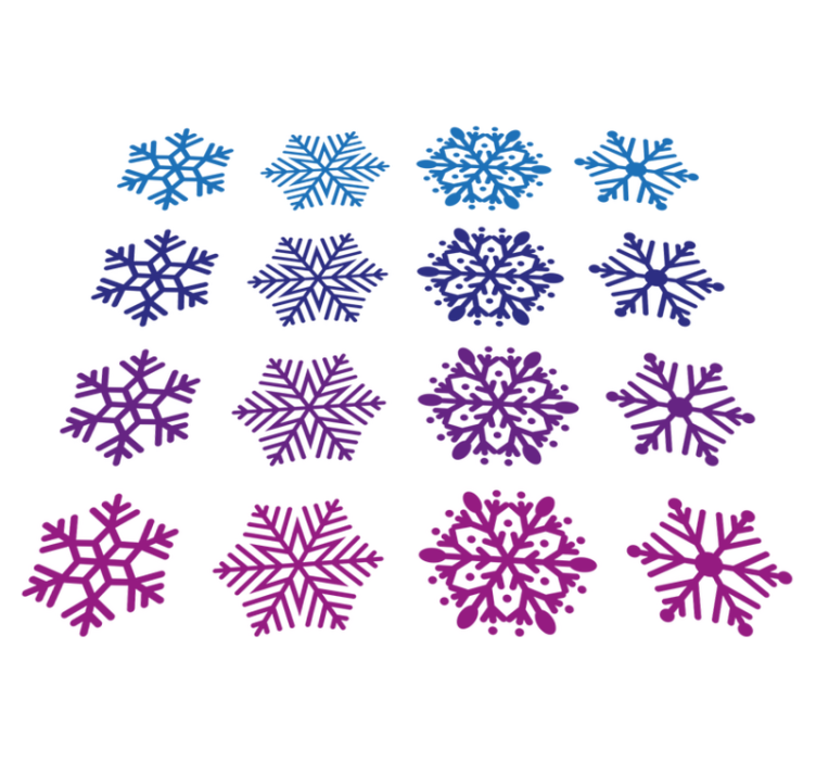 Tappeto vinile natale pacchetto fiocchi blu e viola - TenStickers