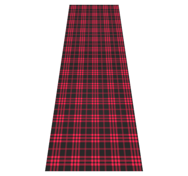 Tappeto vinile natale motivo tartan frigorifero - TenStickers