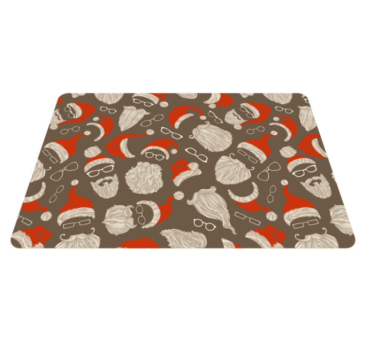 Tappeto vinile natale motivo faccia babbo natale vintage - TenStickers