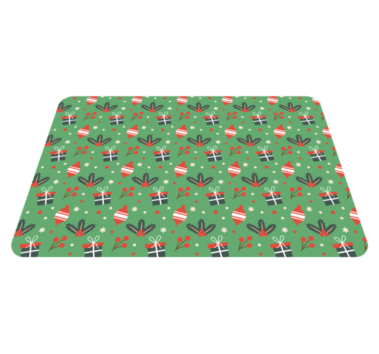 Tappeto vinile natale motivo caramelle verdi - TenStickers