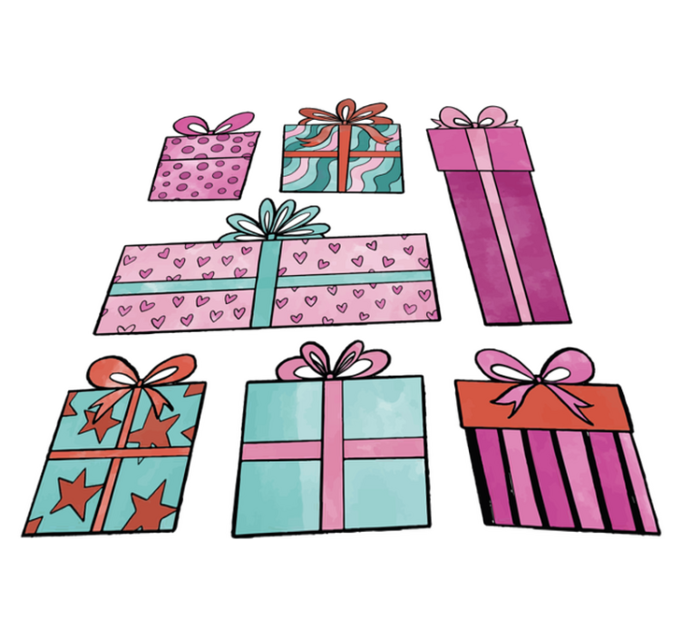 Tappeto vinile natale set regalo di natale - TenStickers
