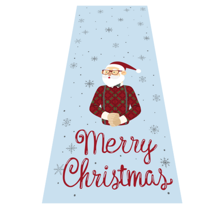 Tappeto vinile natale natale hipster felice - TenStickers