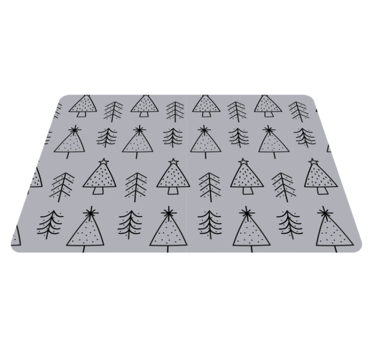 Tappeto vinile natale alberi di natale a motivo - TenStickers