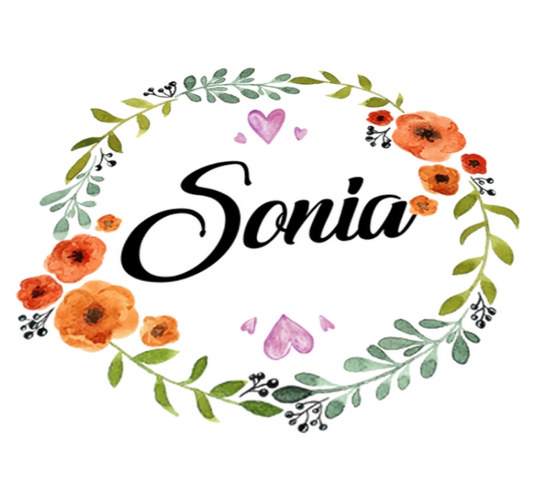 Tappeto vinile fiori corona floreale personalizzabile - TenStickers