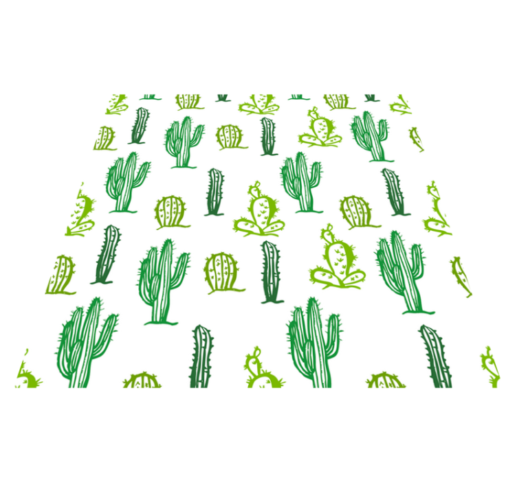 Tappeto vinile fiori stile cactus verde - TenStickers
