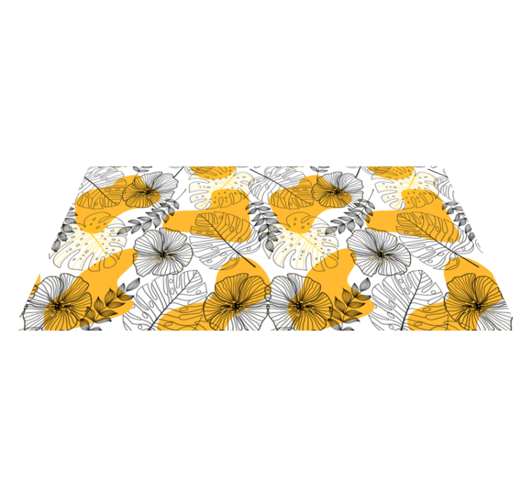 Tappeto vinile fiori design floreale kallax - TenStickers