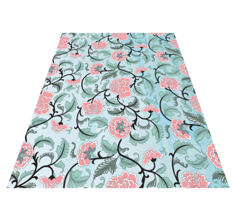 Tappeto vinile fiori film per finestre fiorito - TenStickers