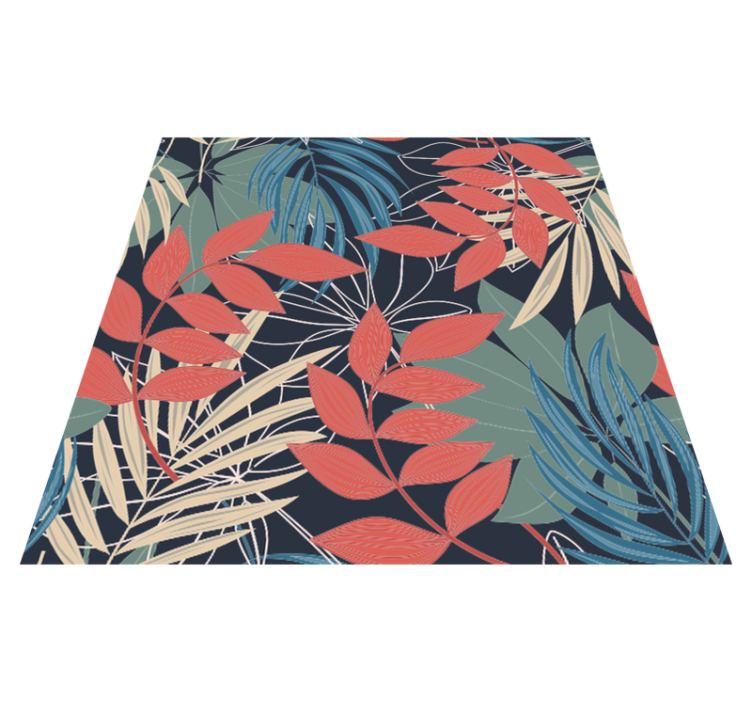 Tappeto vinile fiori motivo elegante di fauna e flora - TenStickers