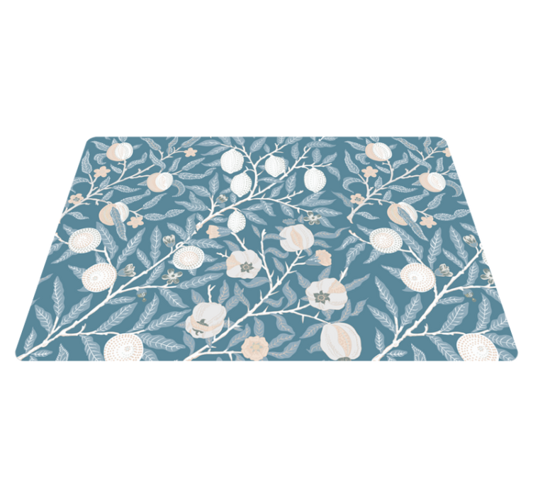 Tappeto vinile fiori motivo vintage elegante - TenStickers