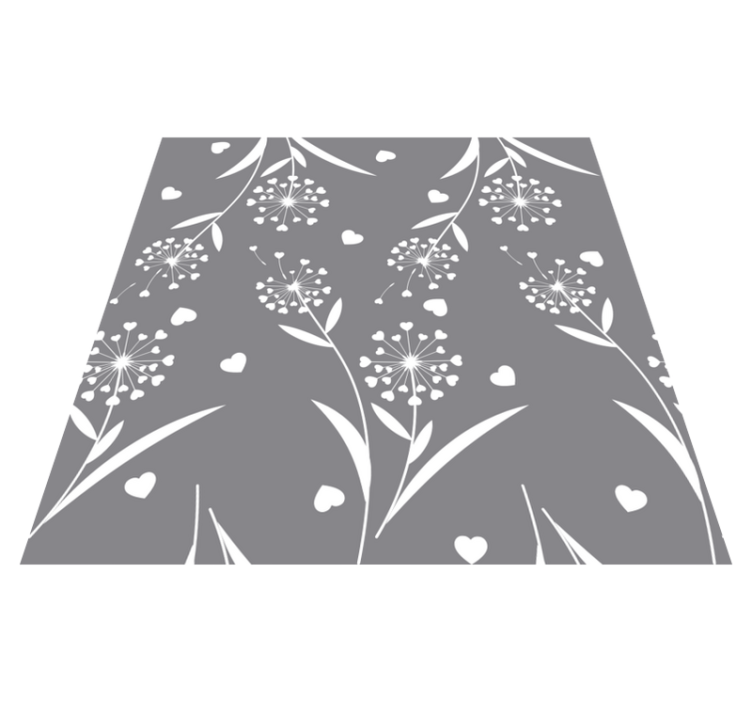 Tappeto vinile fiori dandelioni bianchi - TenStickers