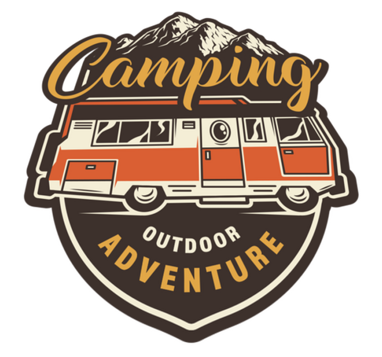 Tappeto vinile fiori avventura in camper - TenStickers