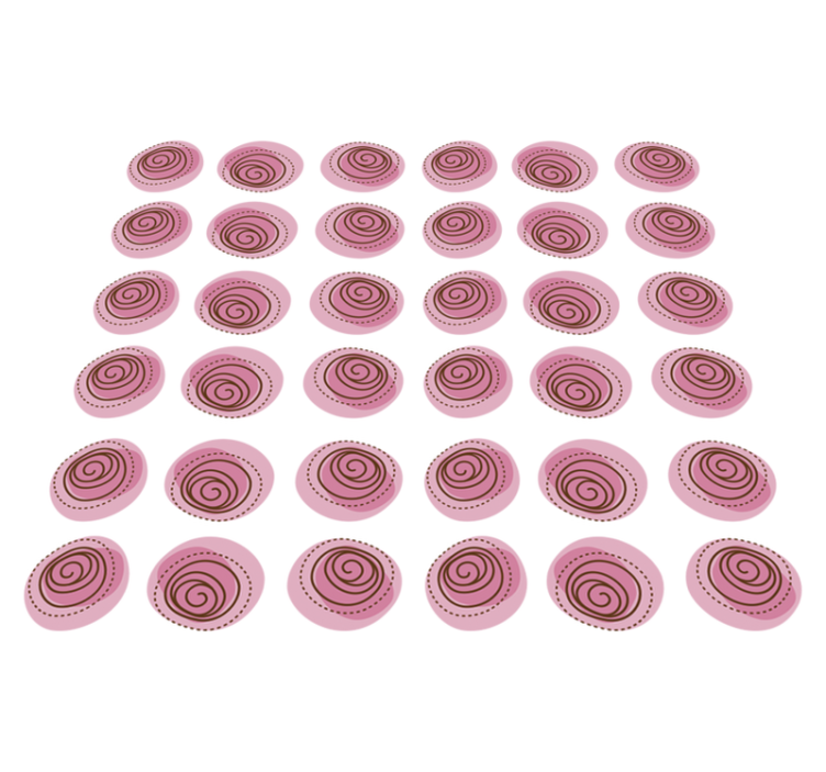 Tappeto vinile fiori ornamento floreale rosa - TenStickers