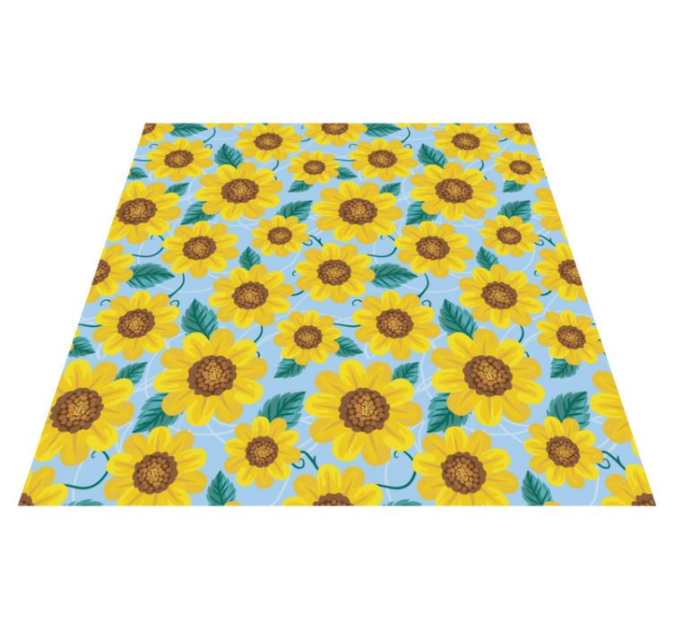 Tappeto vinile fiori girasoli - TenStickers
