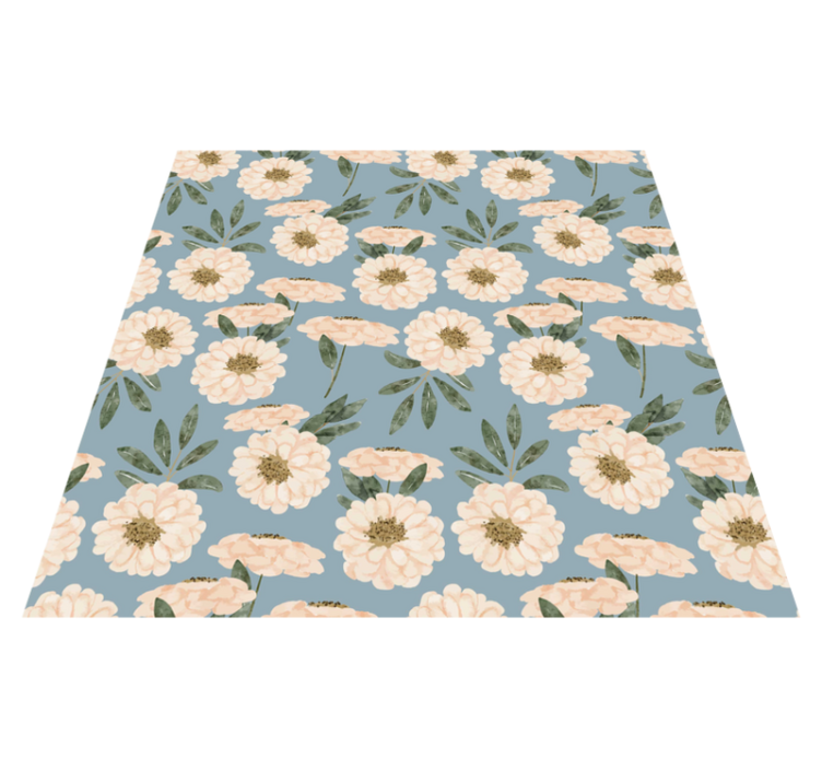 Tappeto vinile fiori pittura esotica - TenStickers