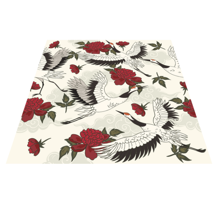Tappeto vinile fiori tonalità terrose calmanti - TenStickers