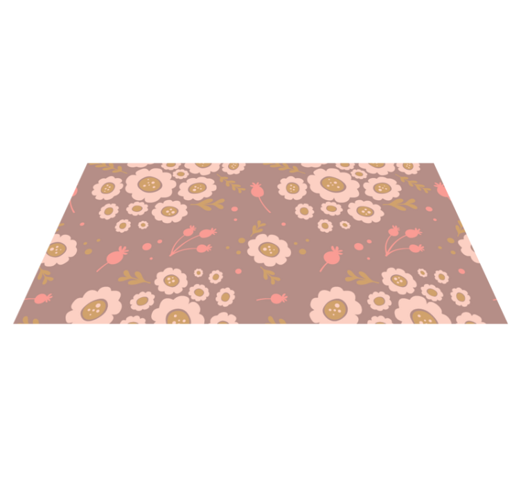 Tappeto vinile fiori motivo colori pastello - TenStickers