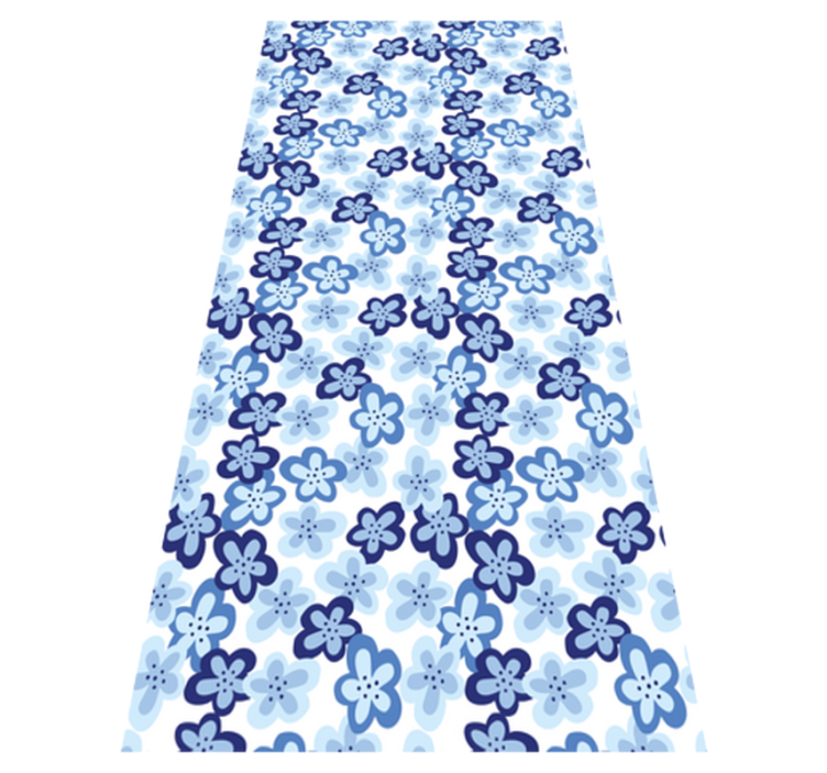 Tappeto vinile fiori motivo floreale nordico - TenStickers