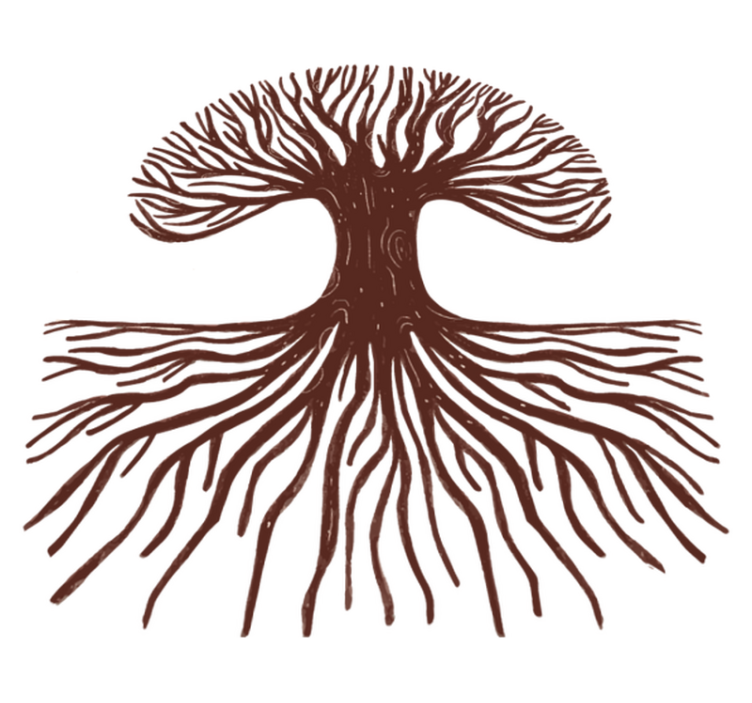 Tappeto vinile fiori albero della vita radici lunghe - TenStickers