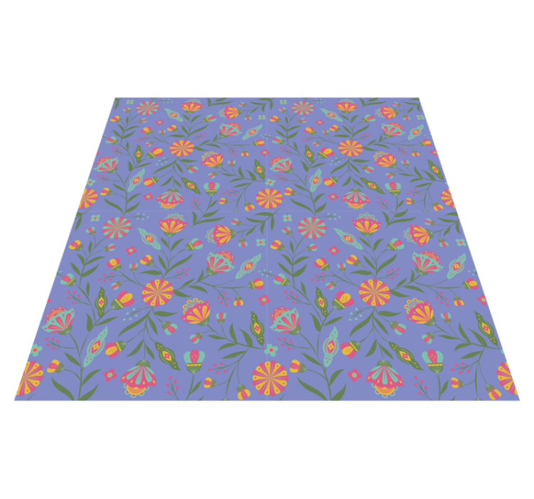 Tappeto vinile fiori design carino per bambini - TenStickers