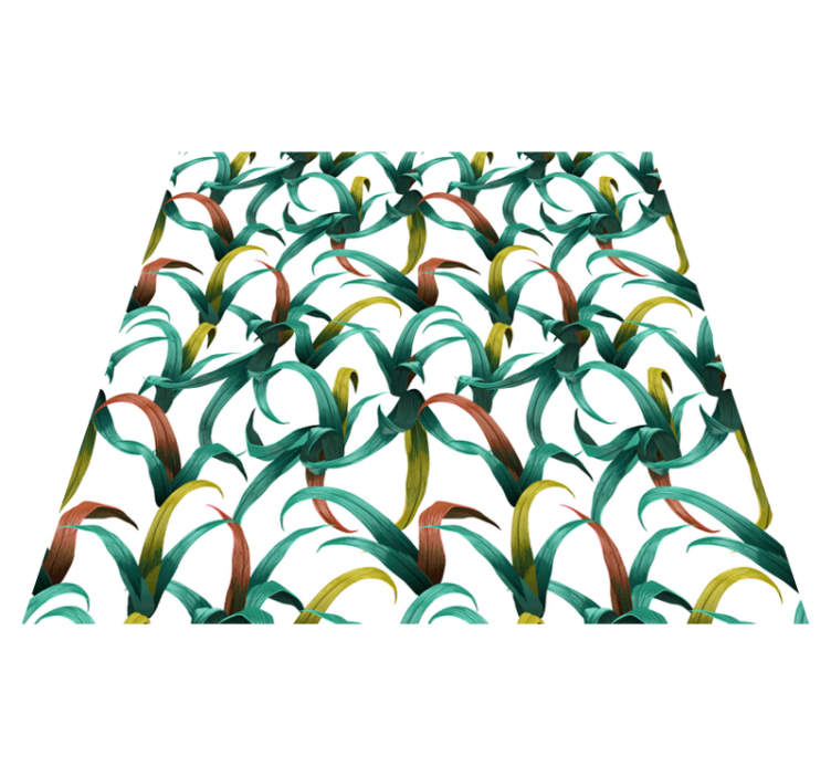 Tappeto vinile fiori design piante tropicali bellissime - TenStickers