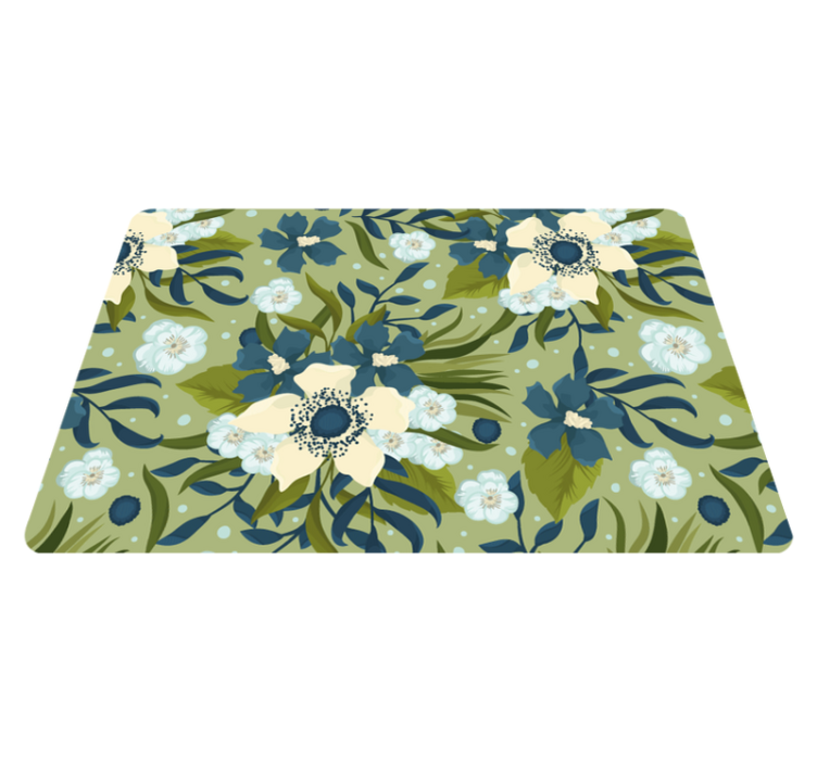 Tappeto vinile fiori stile estivo colorato - TenStickers