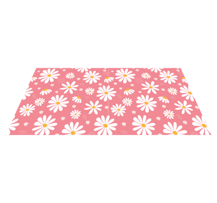 Tappeto vinile fiori margherite vintage - TenStickers