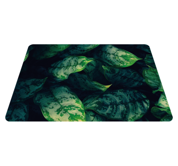 Tappeto vinile fiori foglie di maranta - TenStickers