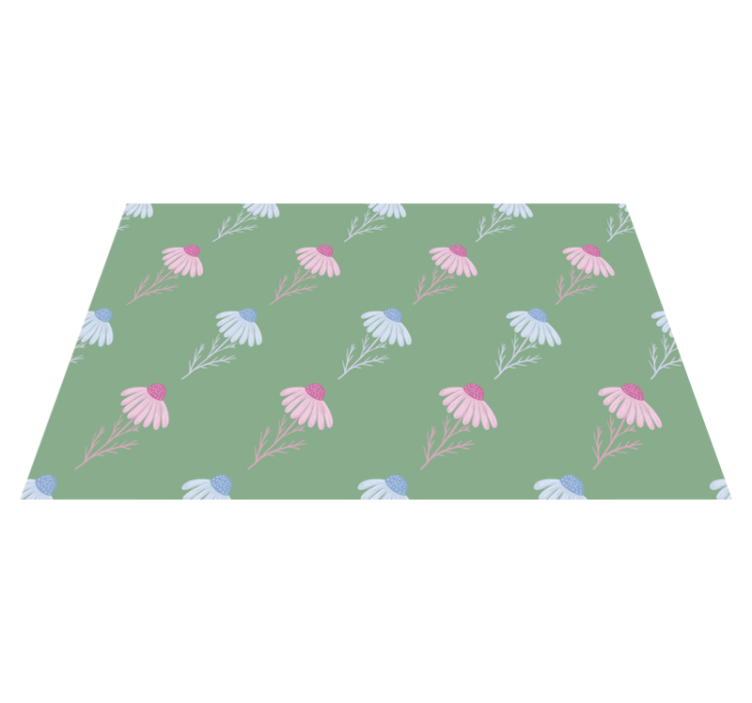 Tappeto vinile fiori motivo margherite di camomilla - TenStickers