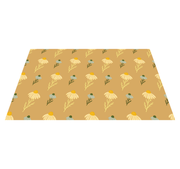 Tappeto vinile fiori design fiori di camomilla - TenStickers