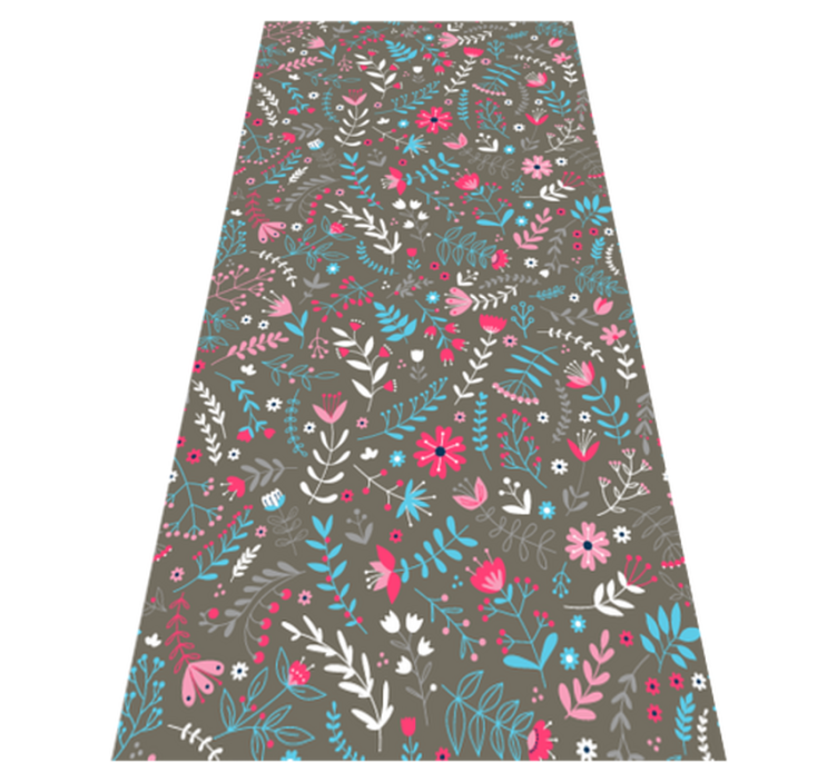 Tappeto vinile fiori stampa floreale colorata - TenStickers