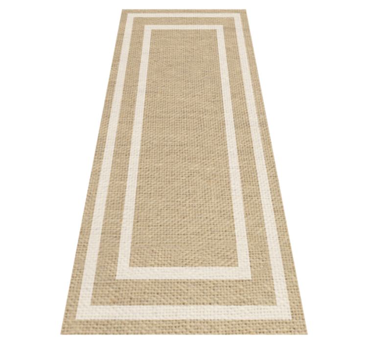 Tappeto vinile minimalista texture beige intrecciata - TenStickers