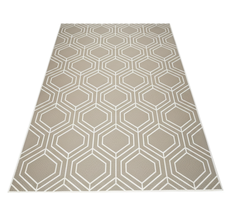 Tappeto vinile geometrico a motivo alveare intrecciato - TenStickers
