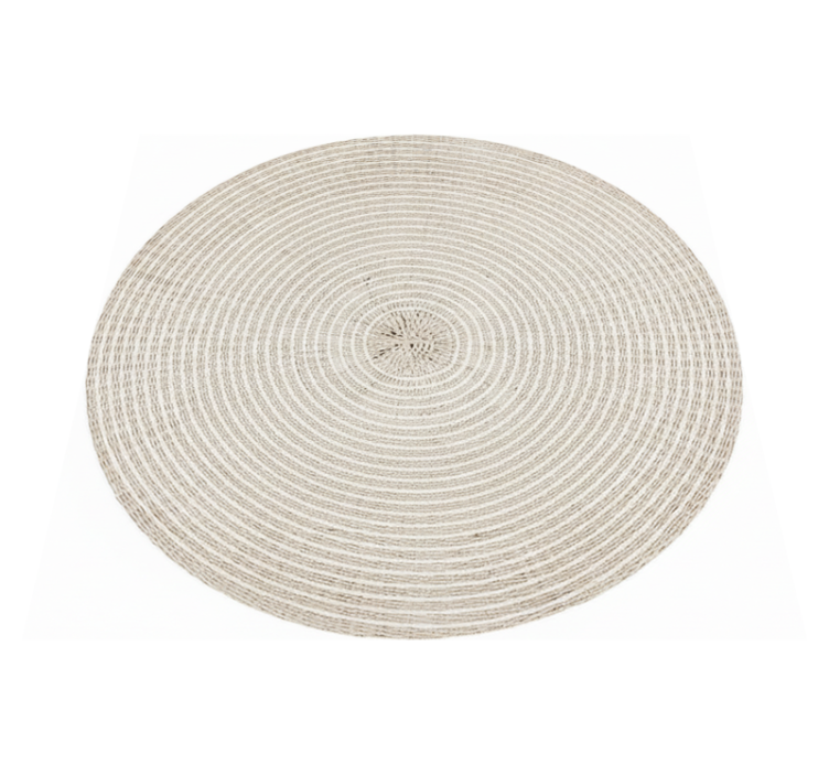 Tappeto vinile minimalista spirale intrecciata crema - TenStickers