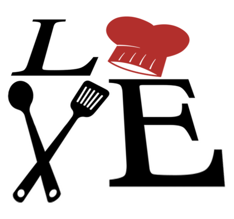 Tappeto pvc cucina amore per lo chef - TenStickers
