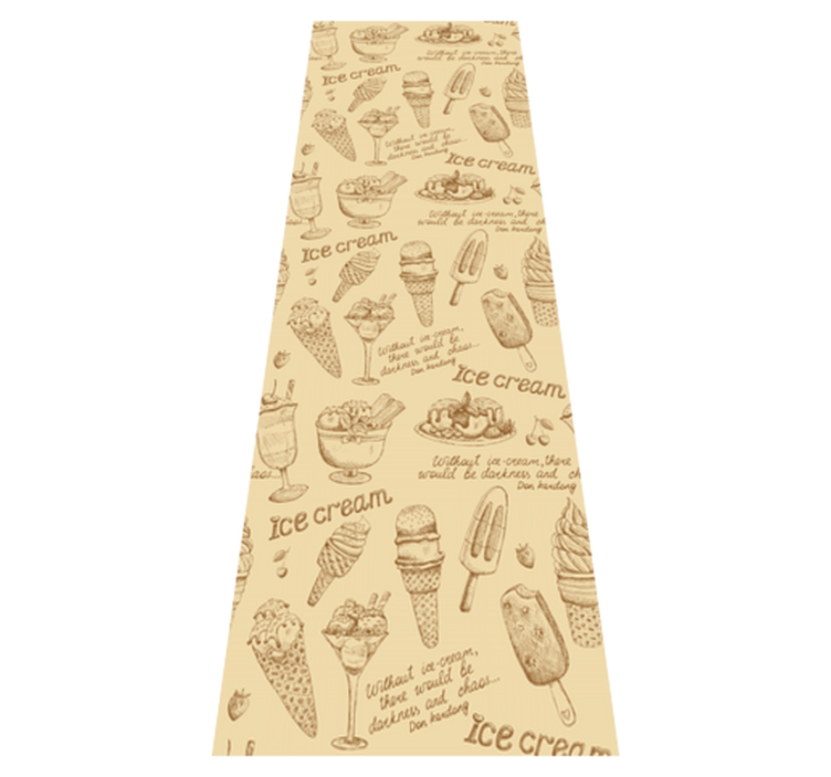 Tappeto pvc cucina gelati vintage - TenStickers