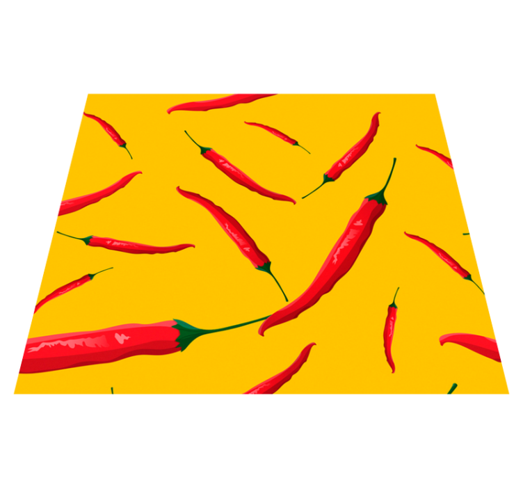 Tappeto pvc cucina peperoni rossi e gialli - TenStickers