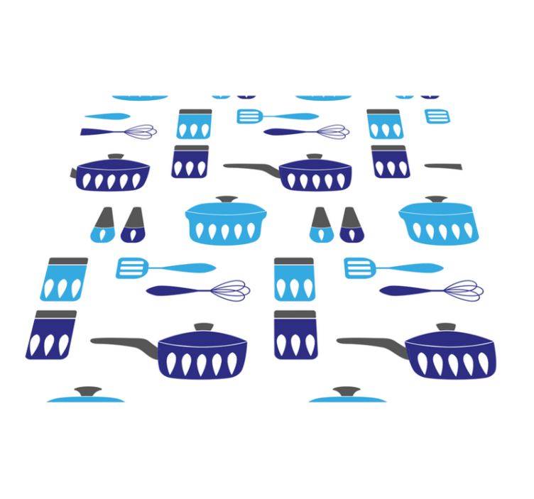 Tappeto pvc cucina carta da parati utensili cucina - TenStickers