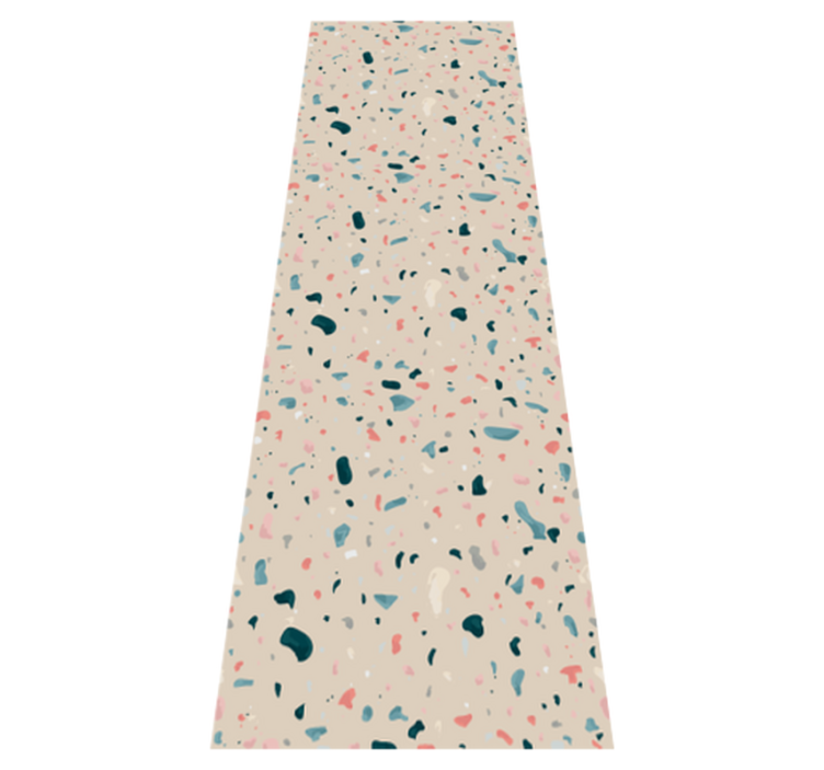 Tappeto pvc cucina motivo terrazzo dipinto a mano - TenStickers