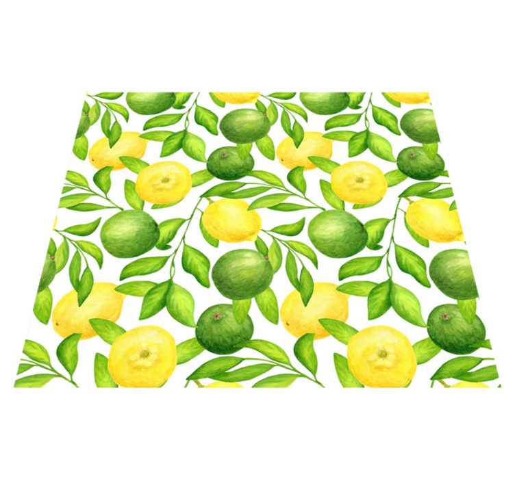 Tappeto pvc cucina limoni e lime - TenStickers
