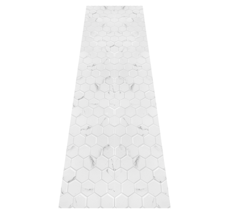 Tappeto pvc cucina piastrelle esagonali grigie eleganti - TenStickers