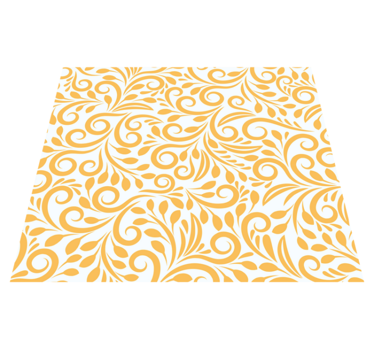 Tappeto pvc cucina fiori polacchi gialli - TenStickers