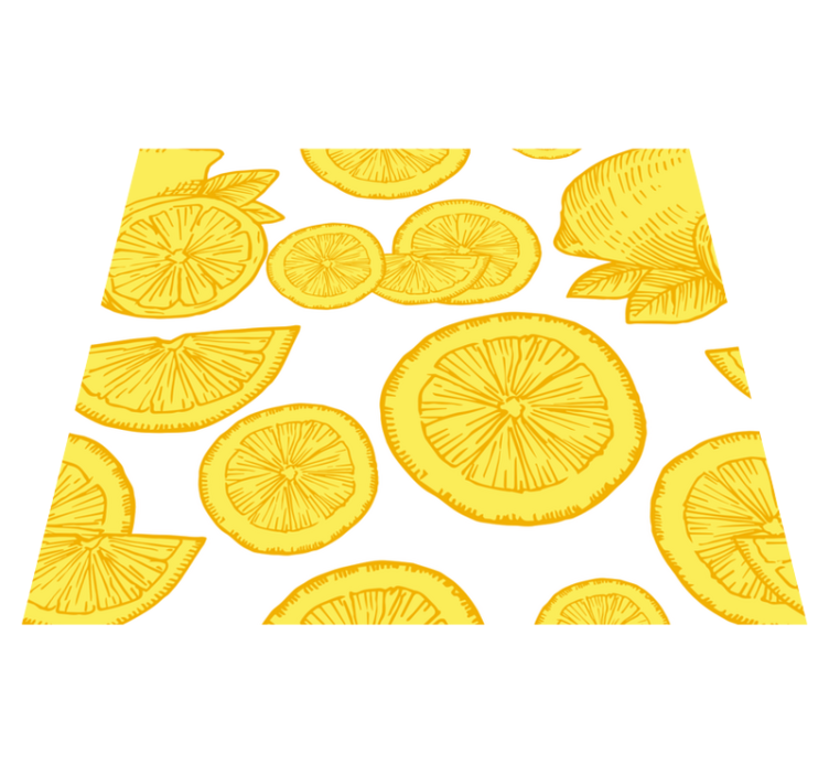 Tappeto pvc cucina schizzo di arance e limoni - TenStickers