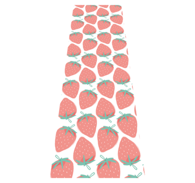 Tappeto pvc cucina motivo fragole pastello senza giunte - TenStickers