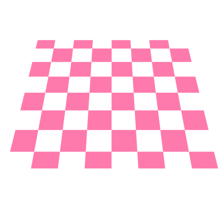 Tappeto pvc cucina a quadri rosa - TenStickers