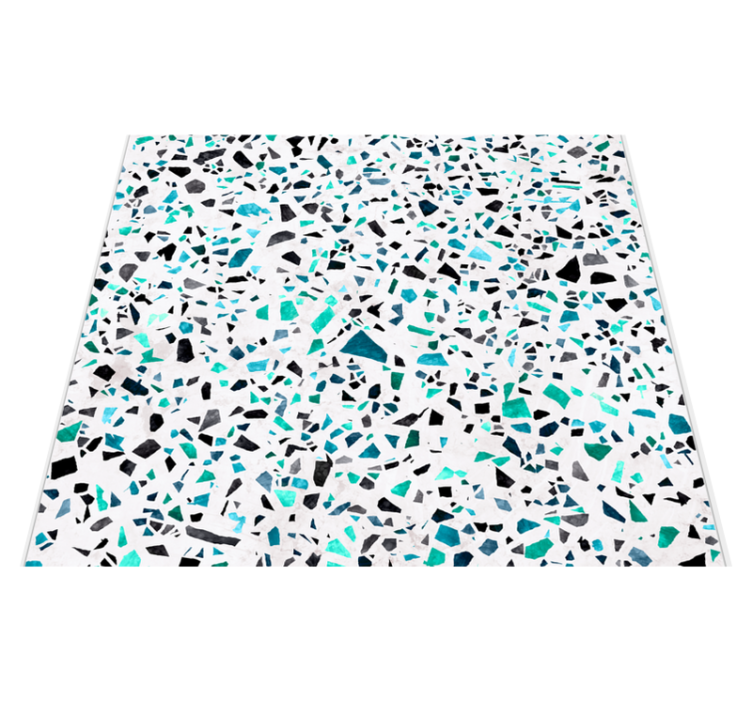 Tappeto pvc cucina piastrelle marmo blu - TenStickers