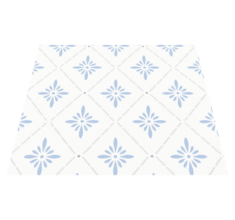 Tappeto pvc cucina piastrelle rombo blu - TenStickers