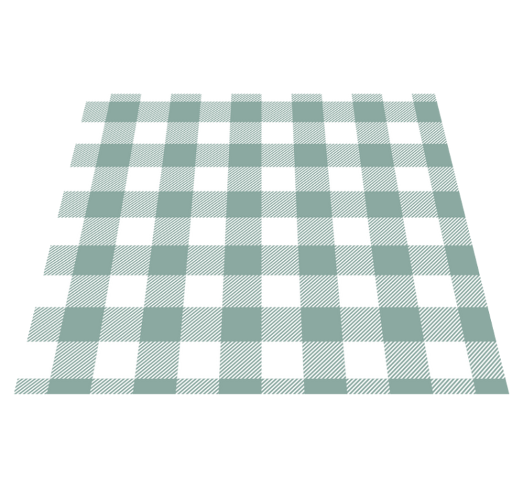 Tappeto pvc cucina tartan verde - TenStickers