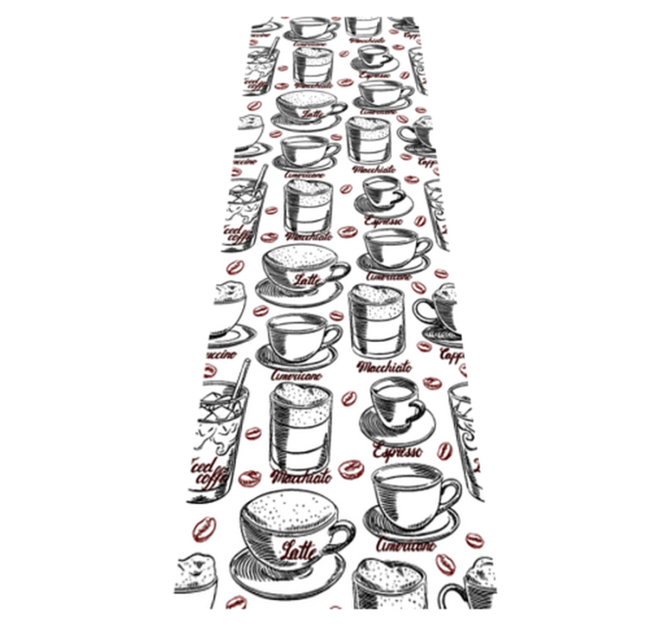 Tappeto pvc cucina motivo caffè - TenStickers