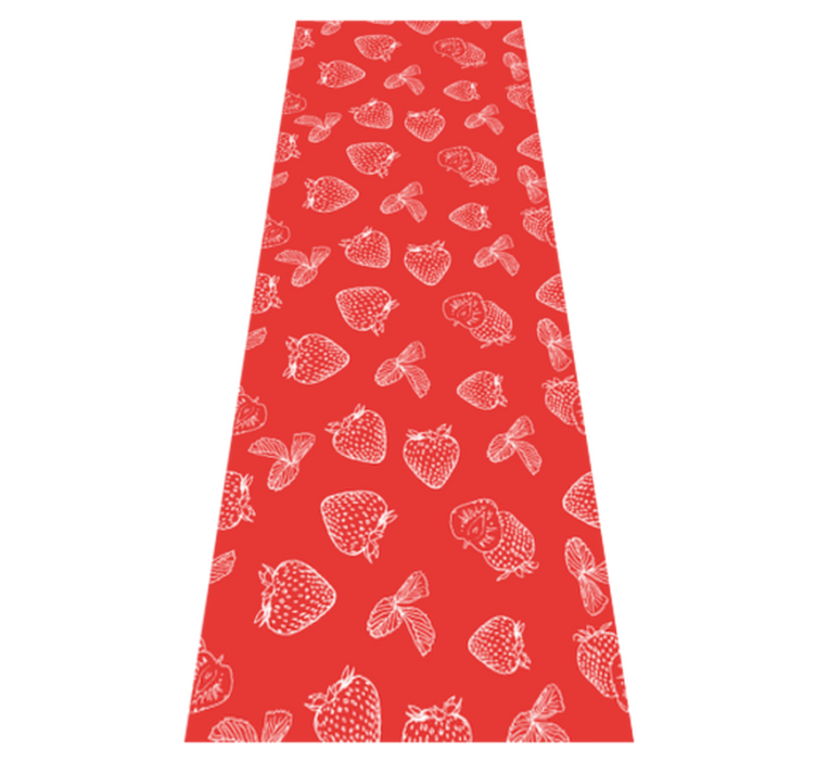 Tappeto pvc cucina motivo fragole senza cuciture - TenStickers