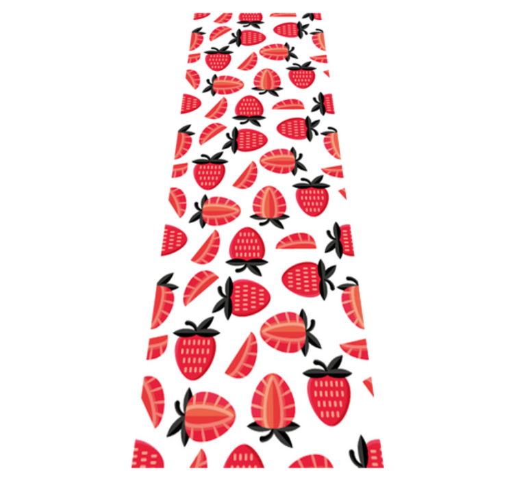 Tappeto pvc cucina motivo fragole rosse realistiche - TenStickers